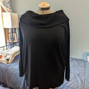 Torrid Sweater, Black Cowl Neck